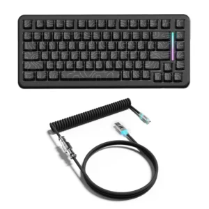 ATTACK SHARK X82PRO HE Magnetic Keyboard With C01Ultra RGB Coiled Cable BLACK
