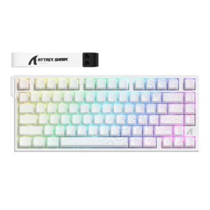 ATTACK SHARK R82 HE Rapid Trigger Keyboard Magnetic Switch with 0.005MM RT WHITE CONTOURS